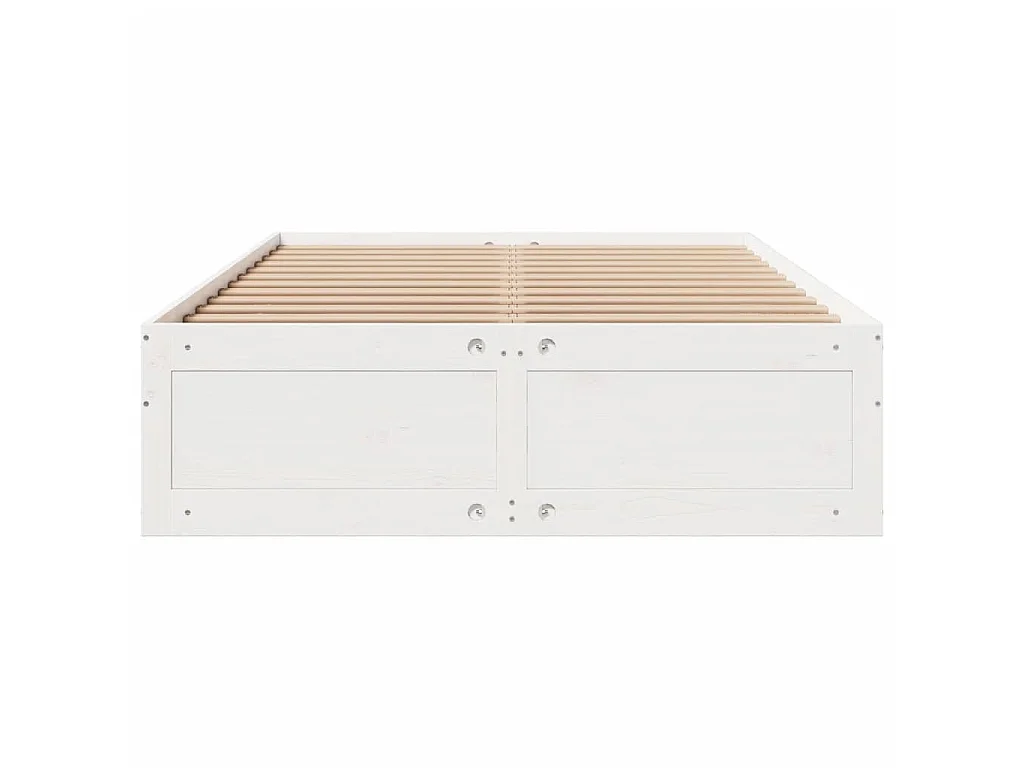 Cadre de lit sans matelas avec tiroirs blanc 140x200cm bois pin