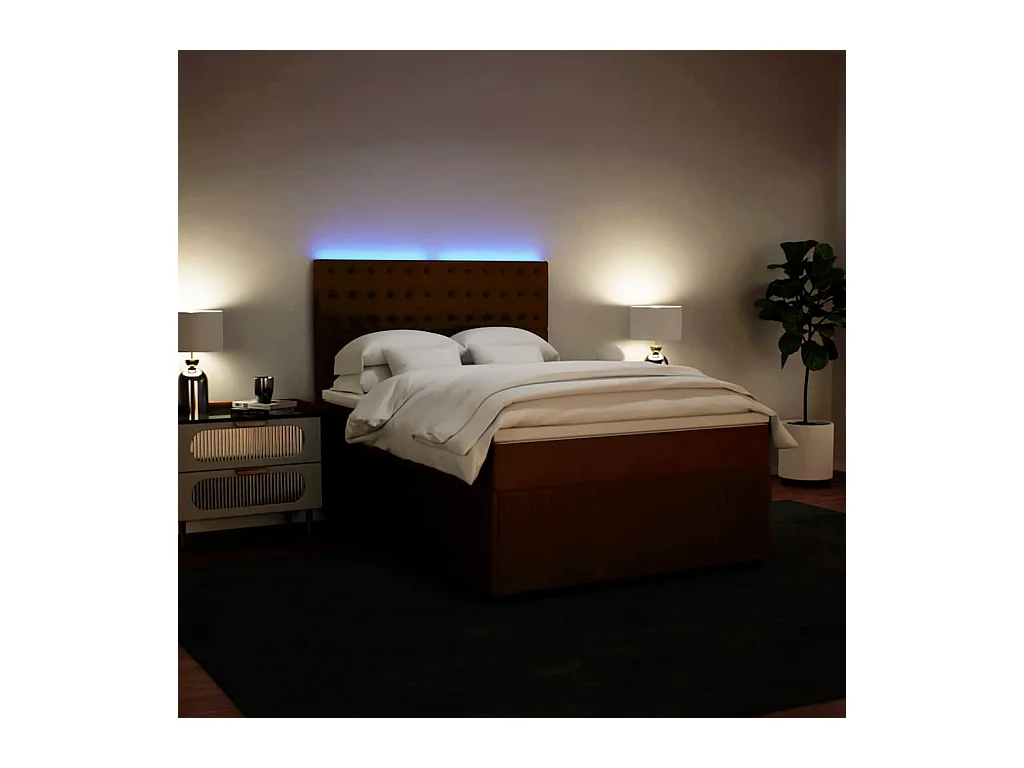 Boxspringbett mit Matratze Rosa 140x200 cm Samt