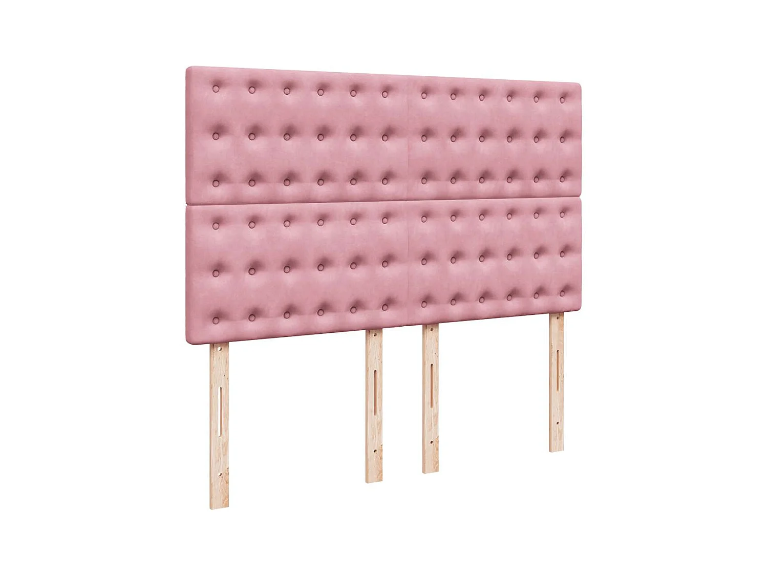 Boxspringbett mit Matratze Rosa 140x200 cm Samt