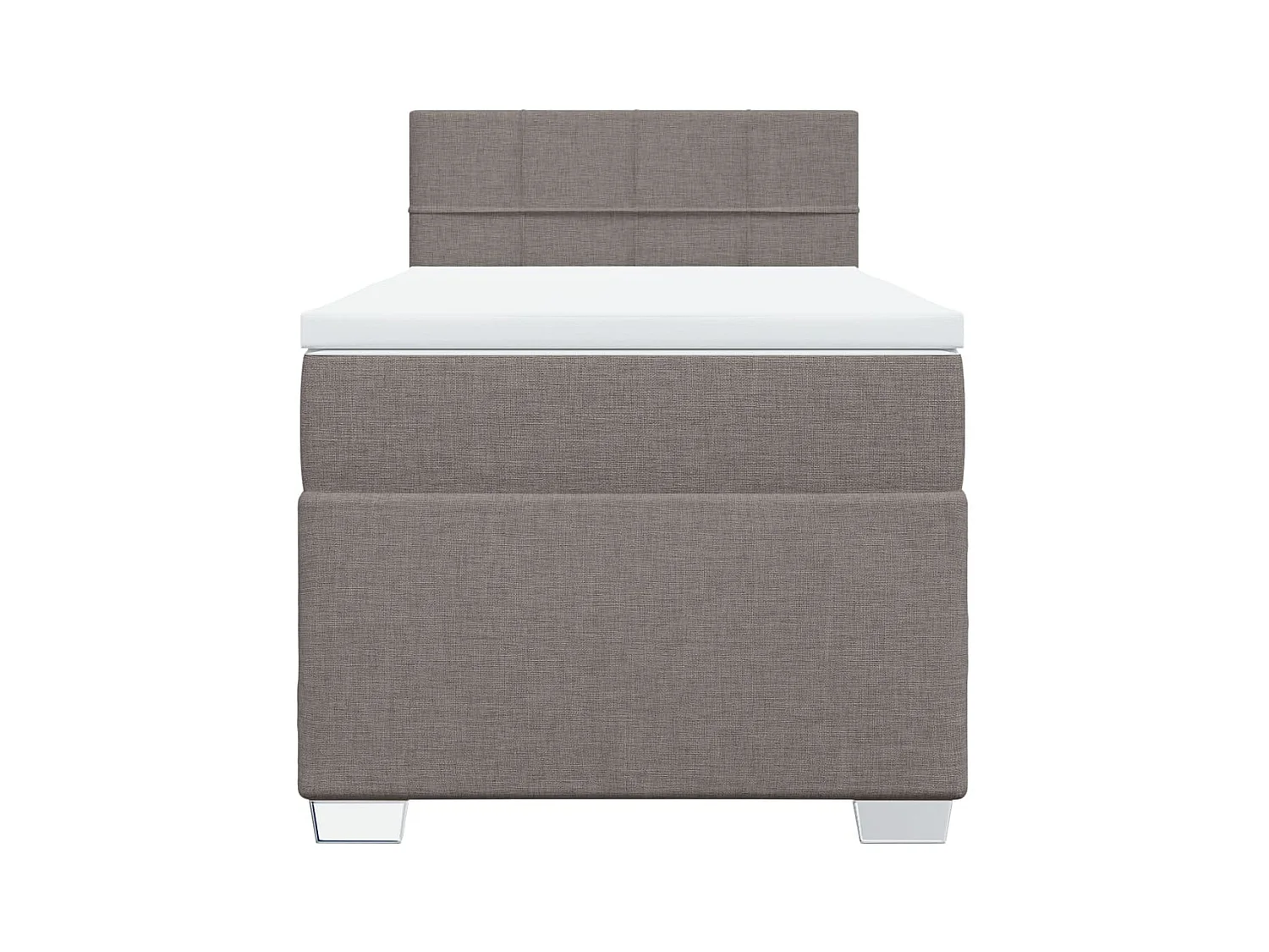 Boxspringbett mit Matratze Taupe 90x190 cm Stoff