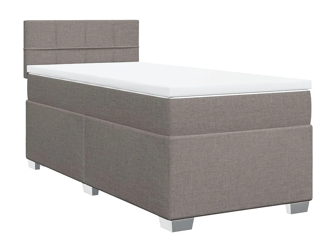 Boxspringbett mit Matratze Taupe 90x190 cm Stoff