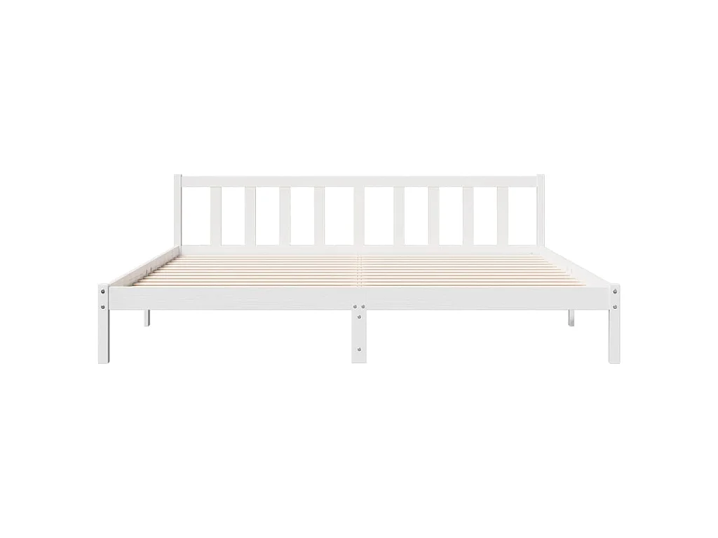 Bedframe extra lang zonder matras grenenhout wit 180x210 cm