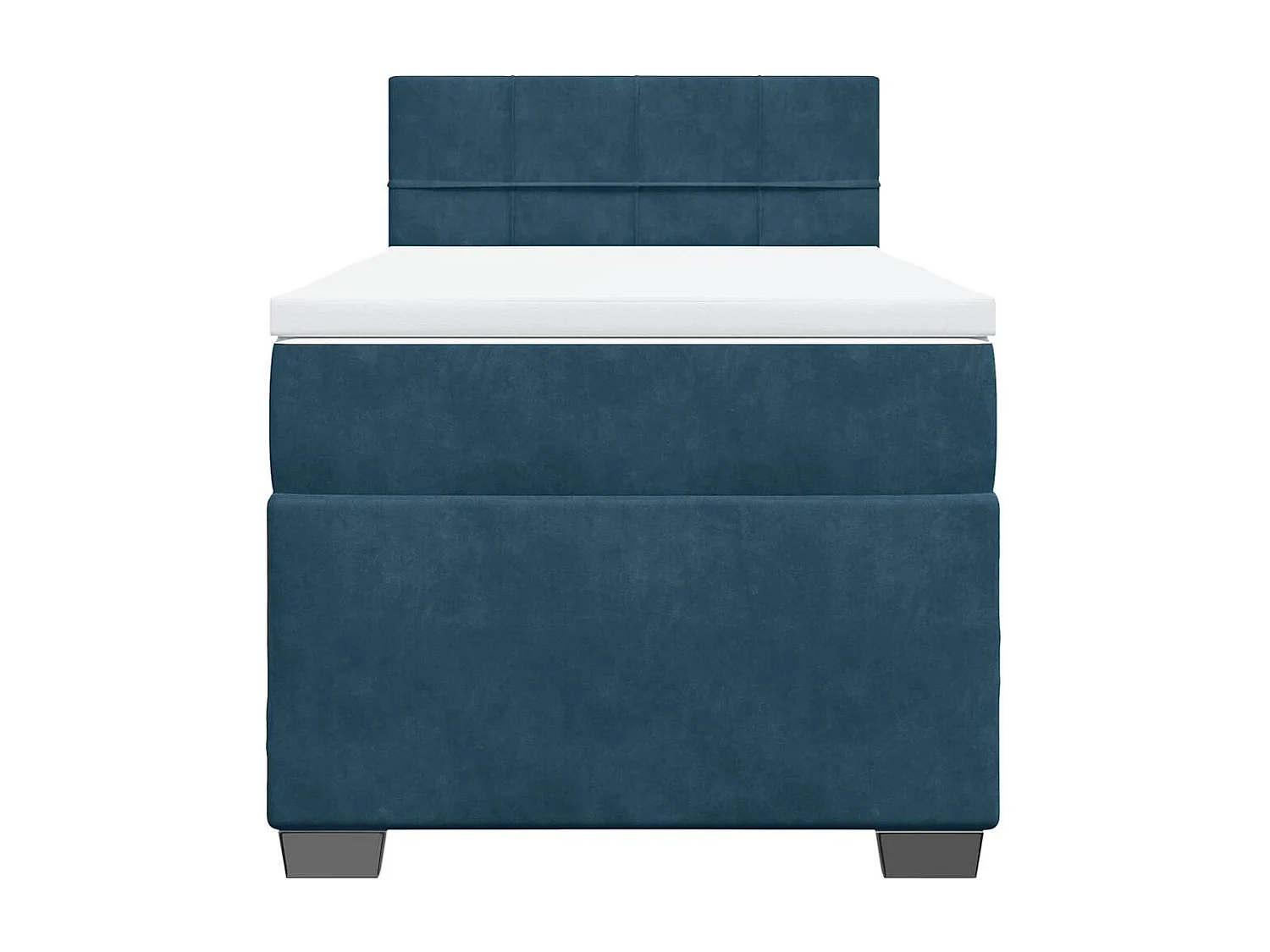 Sommier à lattes de lit avec matelas Bleu foncé 90x200 cm