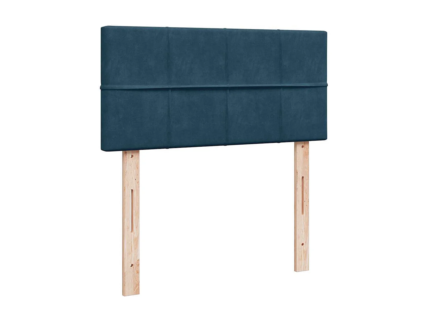Cama box spring con colchón terciopelo azul oscuro 90x200 cm