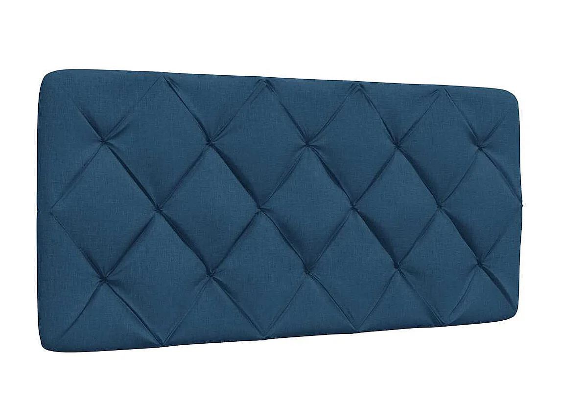 Bettgestell mit LED ohne Matratze Blau 100x200 cm Stoff