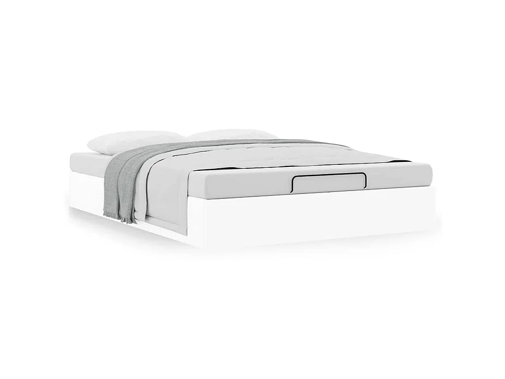 Estrutura de cama otomana sem colchão 140x190 cm branco