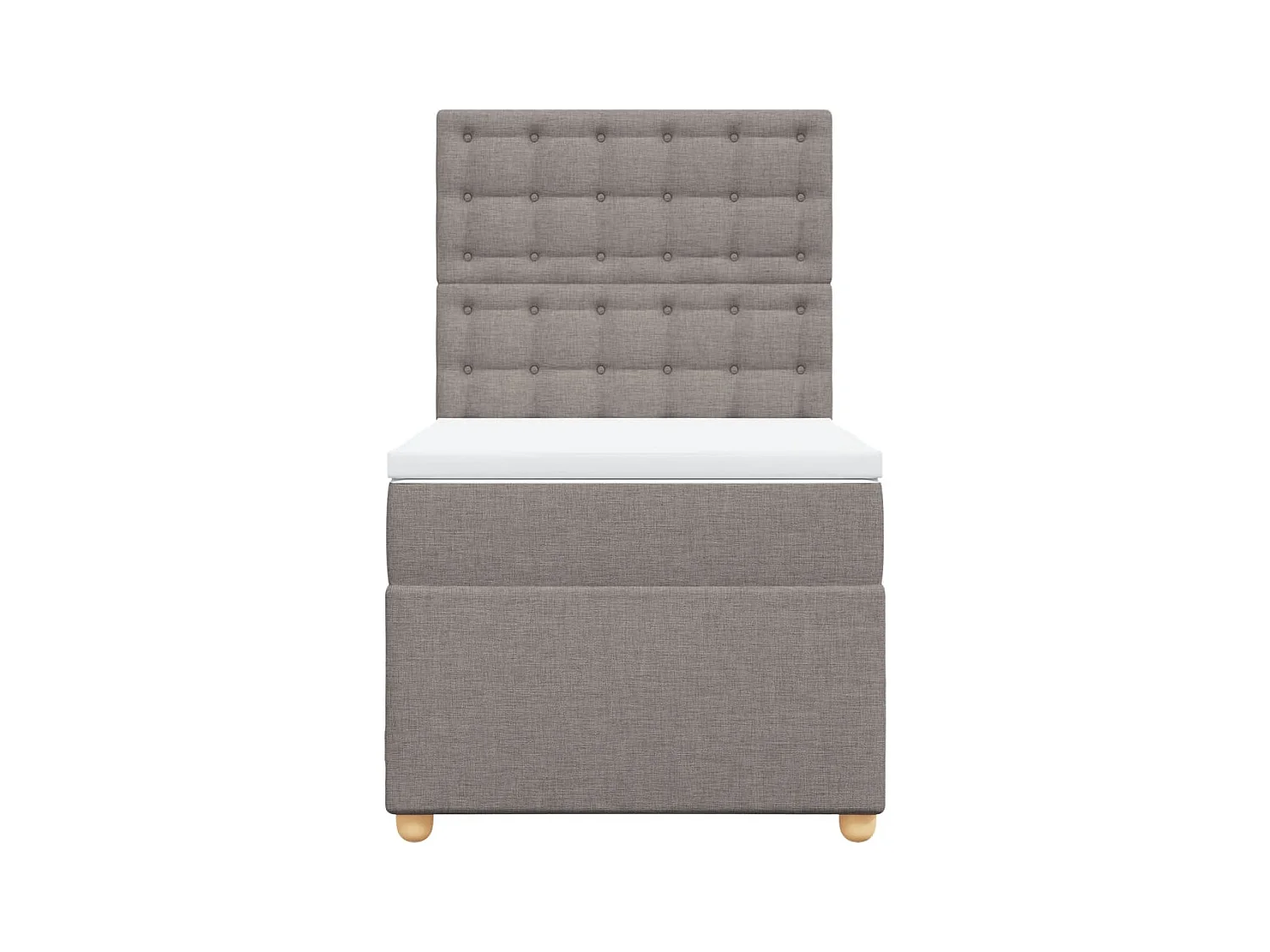 Boxspringbett mit Matratze Taupe 100x200 cm Stoff