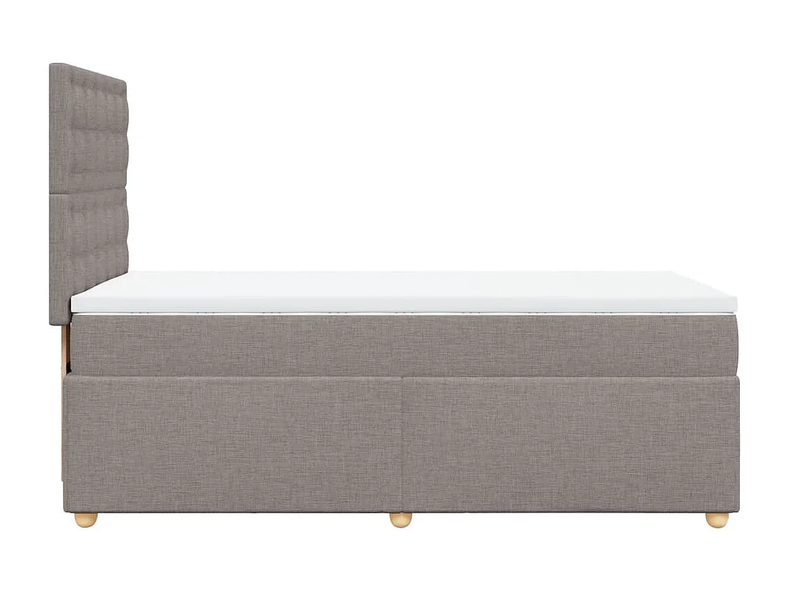 Boxspring met matras stof taupe 100x200 cm