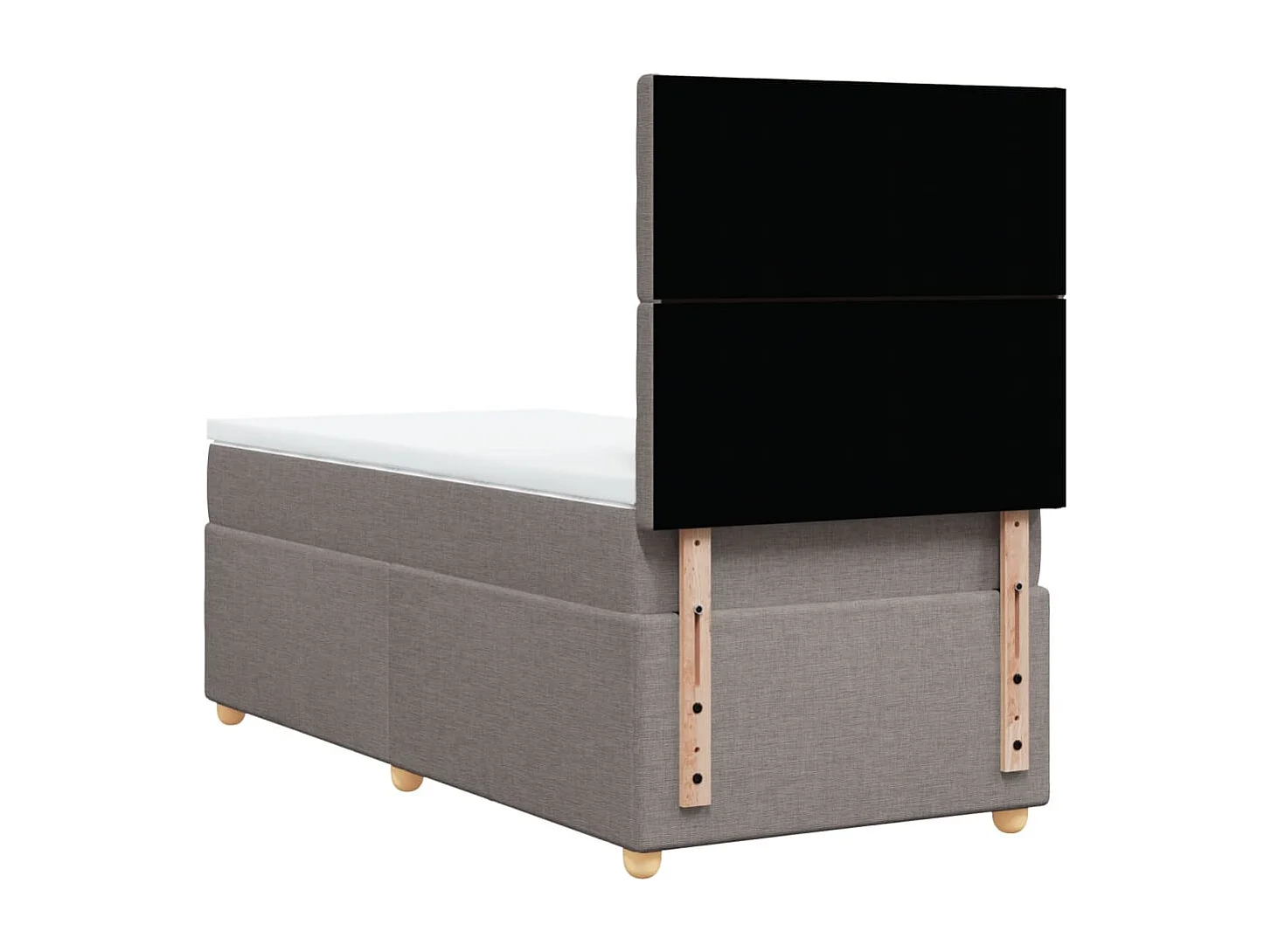 Boxspring met matras stof taupe 100x200 cm