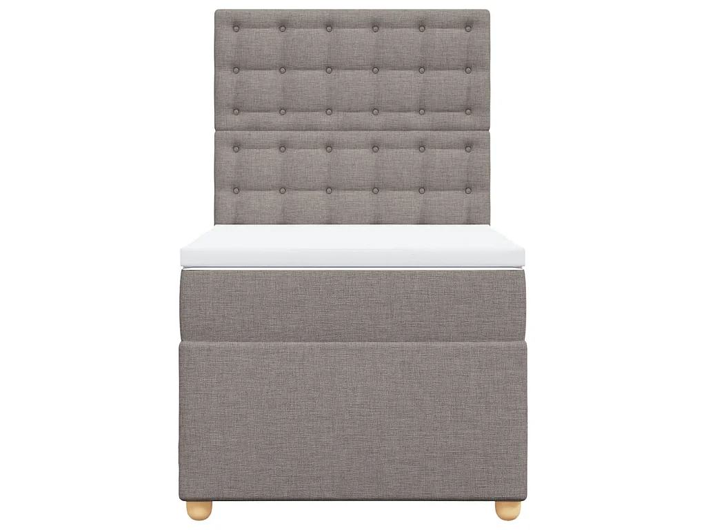 Boxspring met matras stof taupe 100x200 cm