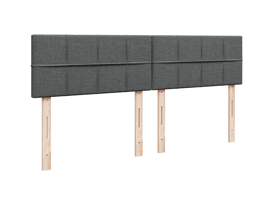 Boxspringbett mit Matratze Dunkelgrau 180x200 cm Stoff