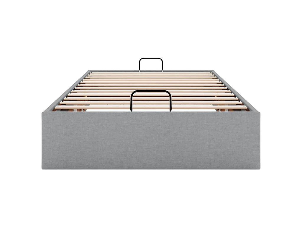 Bedframe zonder matras 100x200 cm stof lichtgrijs