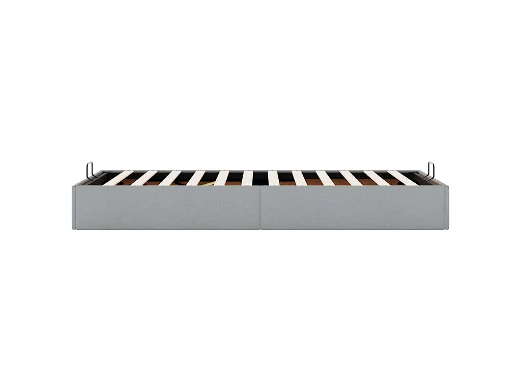 Bedframe zonder matras 100x200 cm stof lichtgrijs