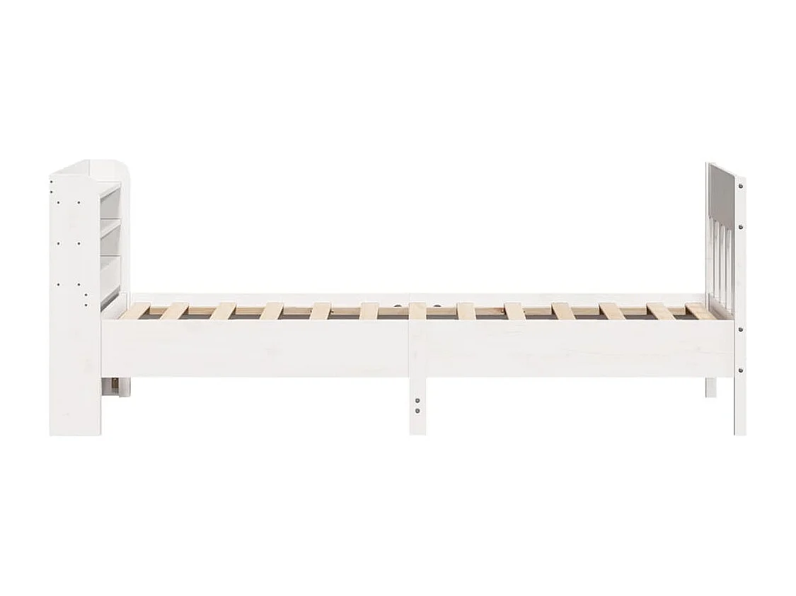 Cadre de lit sans matelas blanc 100x200 cm bois de pin massif