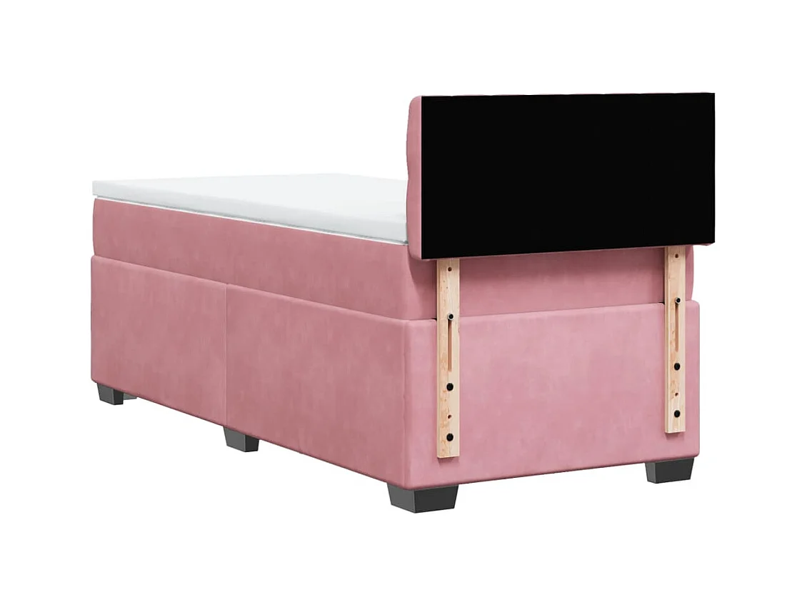 Boxspringbett mit Matratze Rosa 90x200 cm Samt