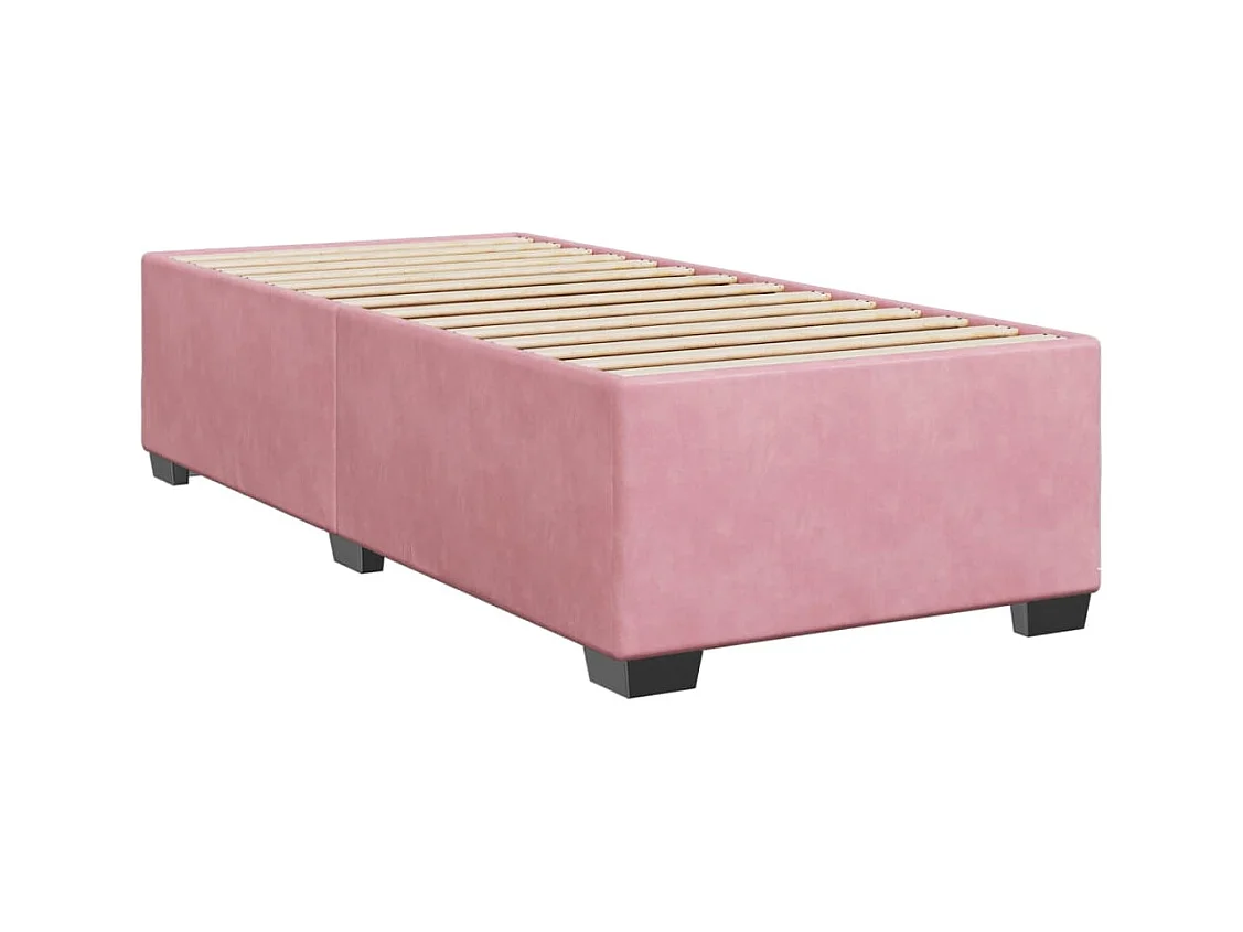 Boxspringbett mit Matratze Rosa 90x200 cm Samt