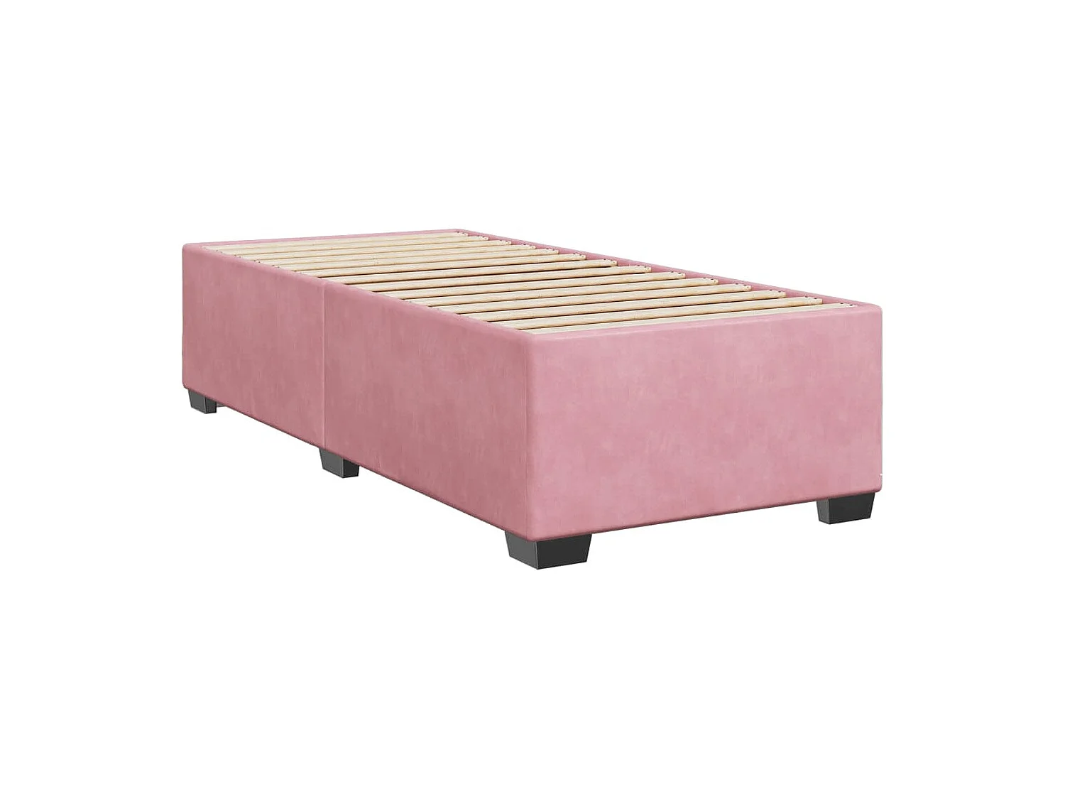 Sommier à lattes de lit avec matelas Rose 90x200 cm Velours