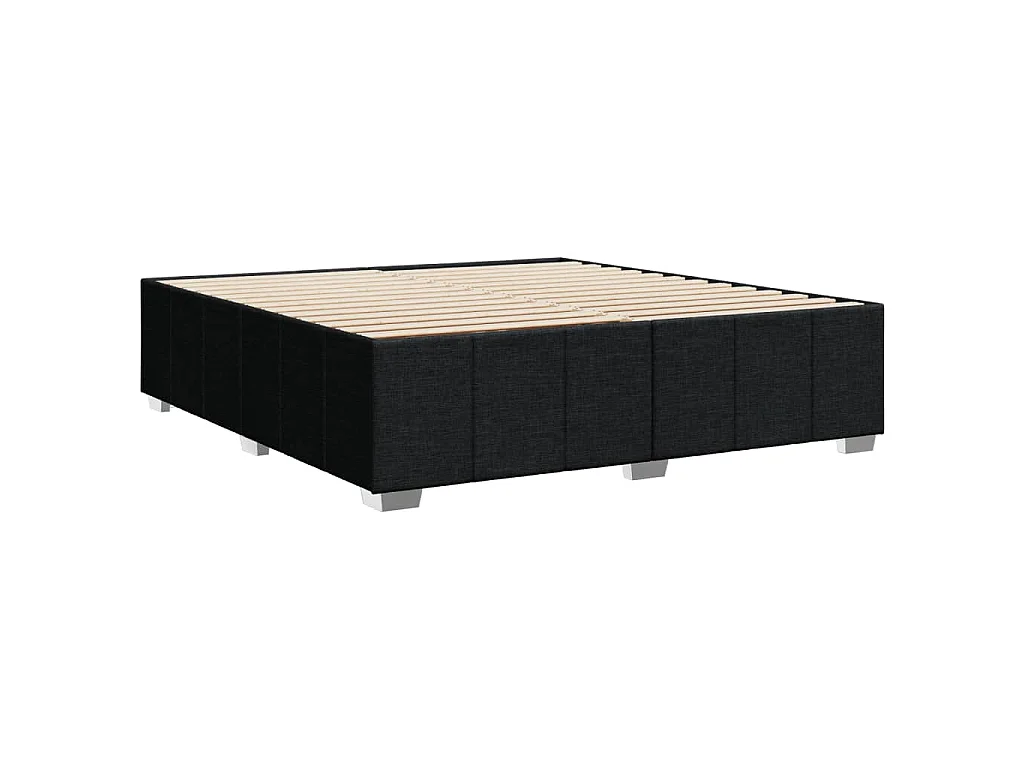 Bedframe zonder matras stof zwart 180x200 cm