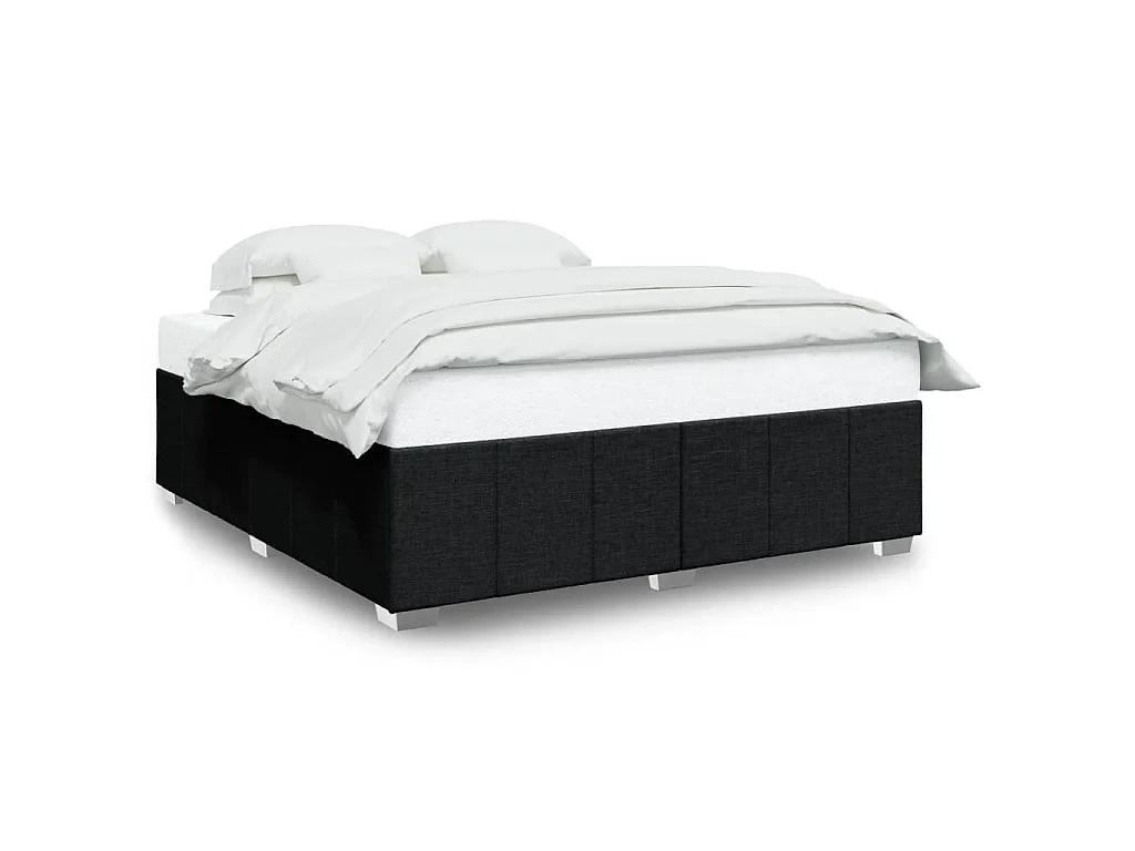 Bedframe zonder matras stof zwart 180x200 cm