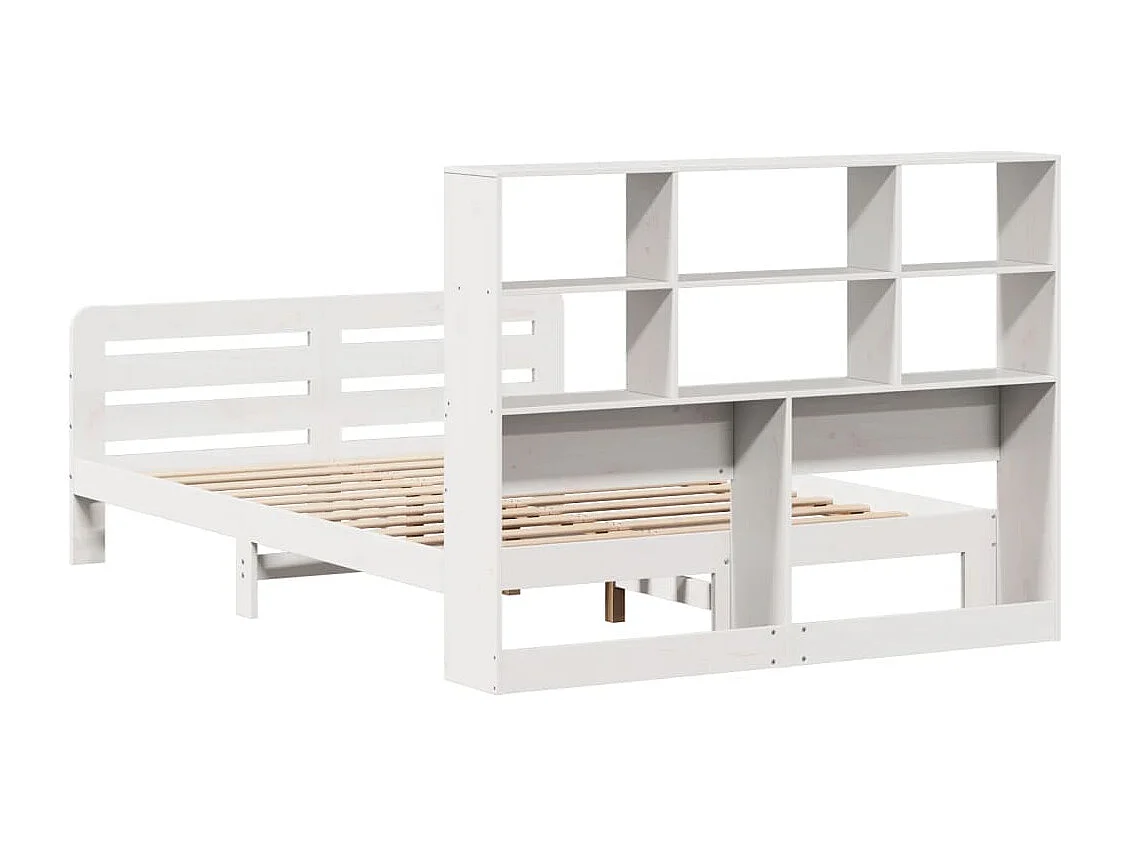 Massivholzbett ohne Matratze Weiß 160x200 Kiefernholz