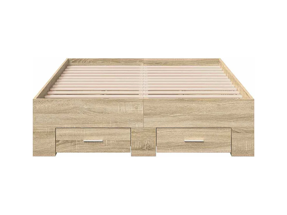 Bettgestell Braun 140 x 200 cm Holzwerkstoff