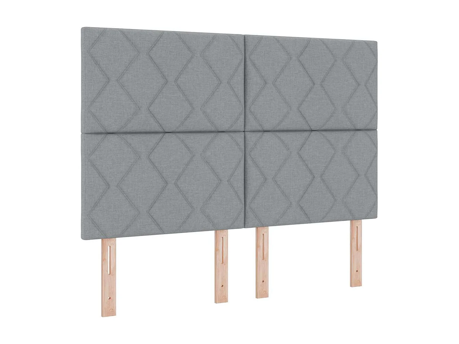 Boxspringbed met hoofdeinde Lichtgrijs 140 x 200 cm Stof