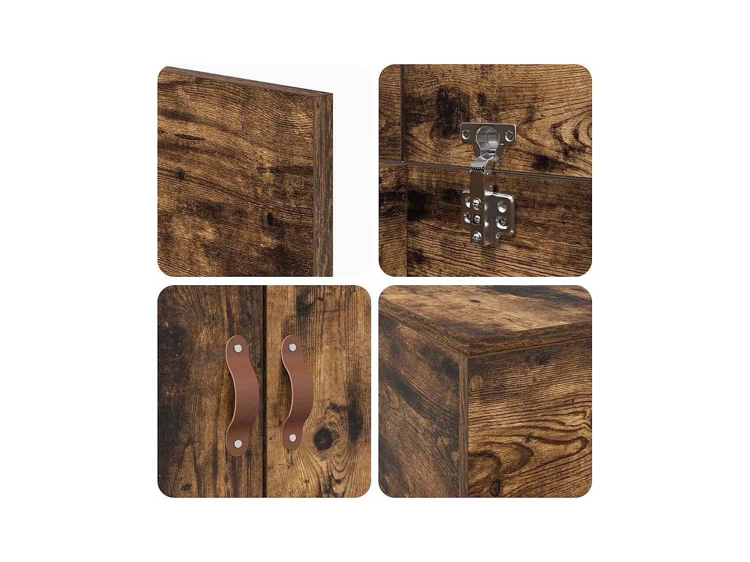 Cadre de lit Chêne fumé 90 x 190 cm Bois d'ingénierie