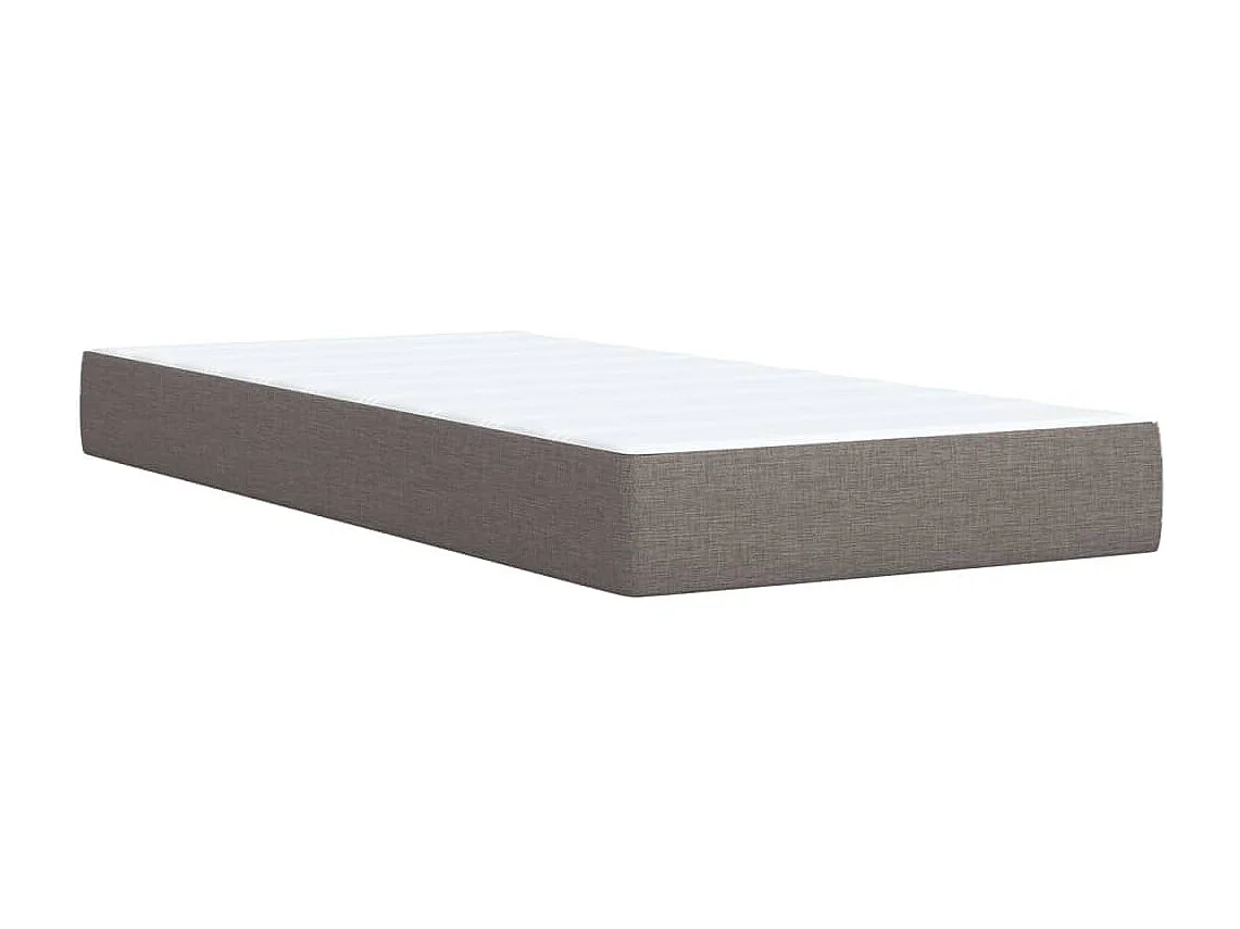 Boxspringbett mit Matratze Taupe 100x200 cm Stoff