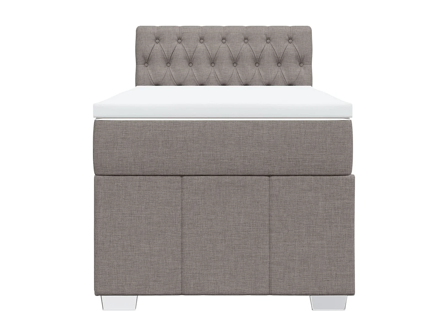 Boxspringbett mit Matratze Taupe 100x200 cm Stoff