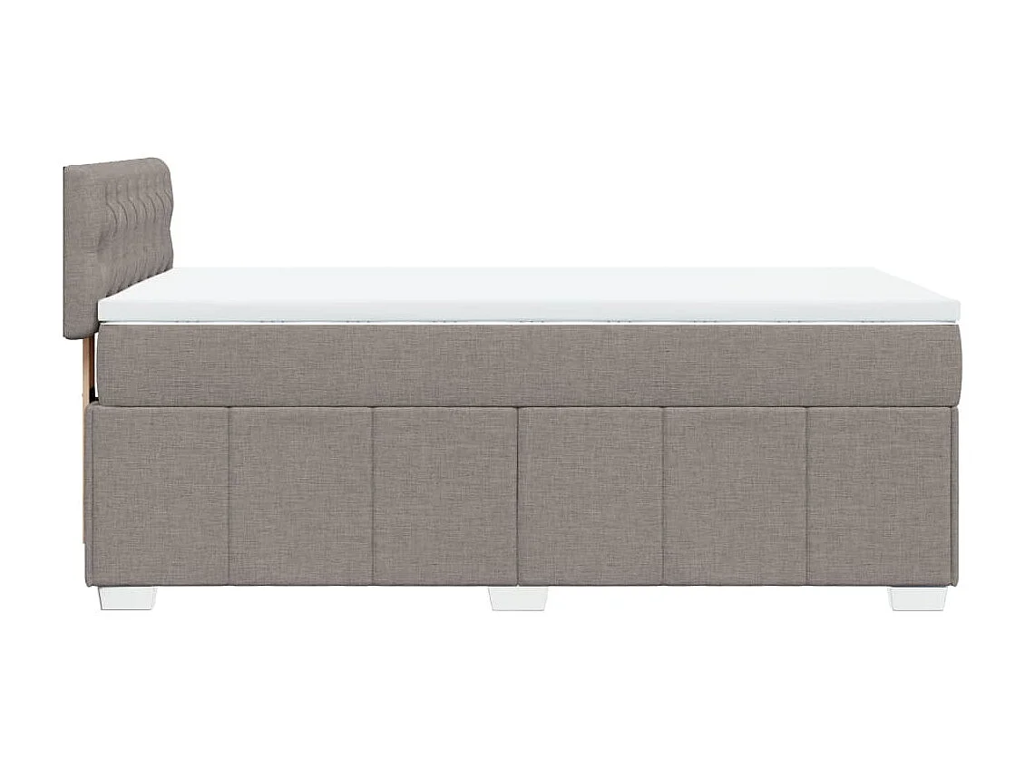 Boxspringbett mit Matratze Taupe 100x200 cm Stoff