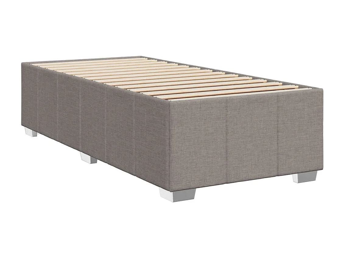Boxspringbett mit Matratze Taupe 100x200 cm Stoff
