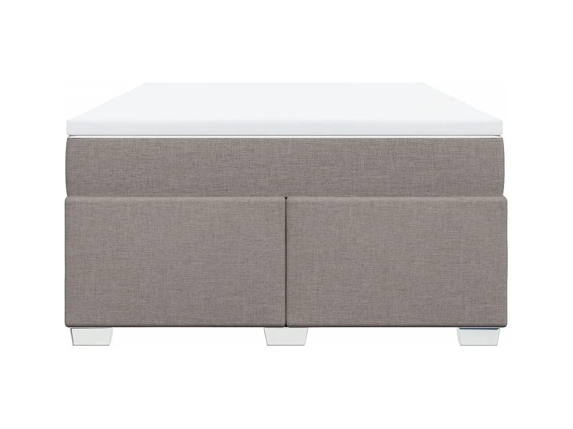 Sommier à lattes de lit avec matelas Taupe 140x190 cm Tissu