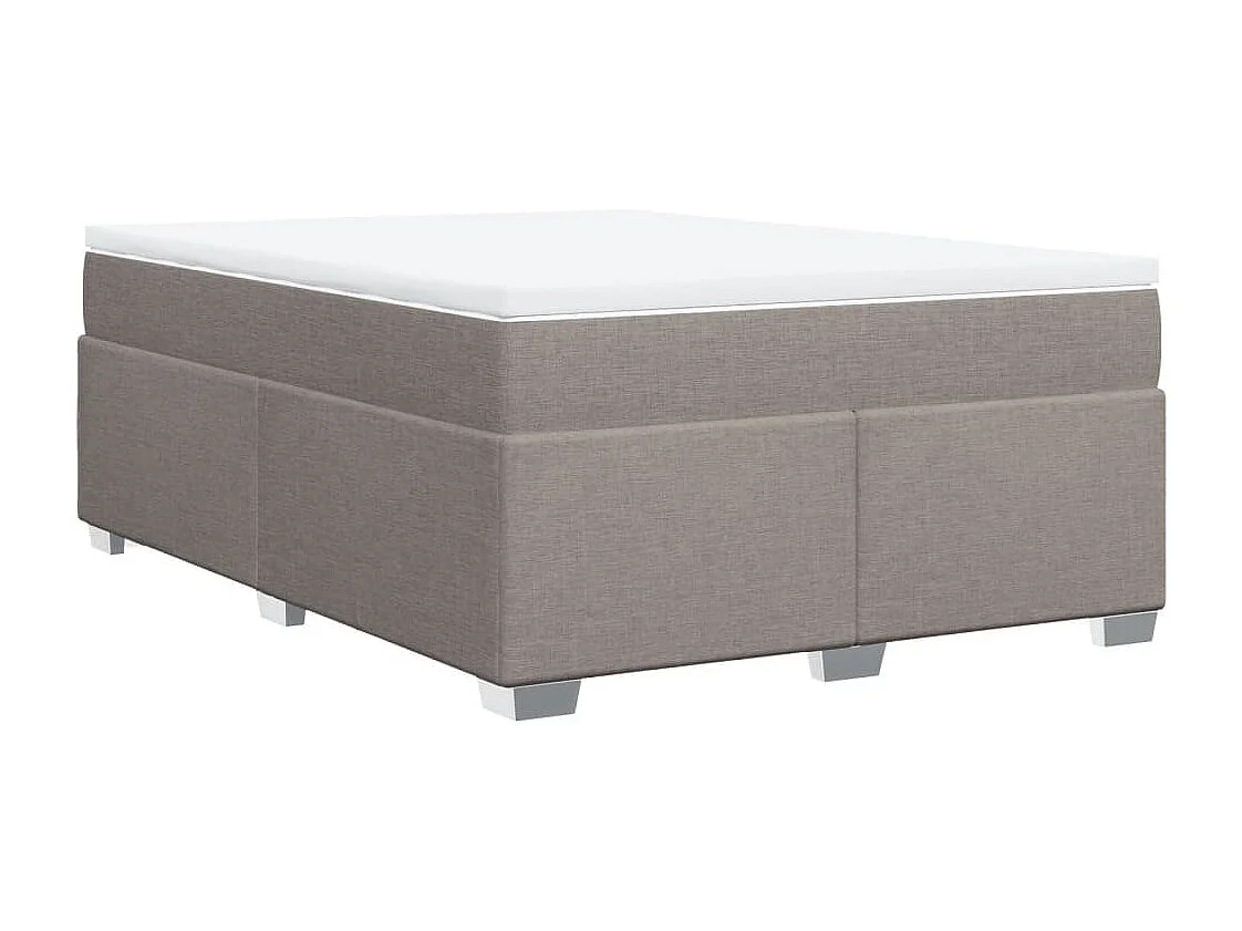 Sommier à lattes de lit avec matelas Taupe 140x190 cm Tissu