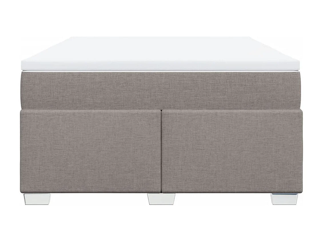 Giroletto a Molle con Materasso Tortora 140x190 cm in Tessuto