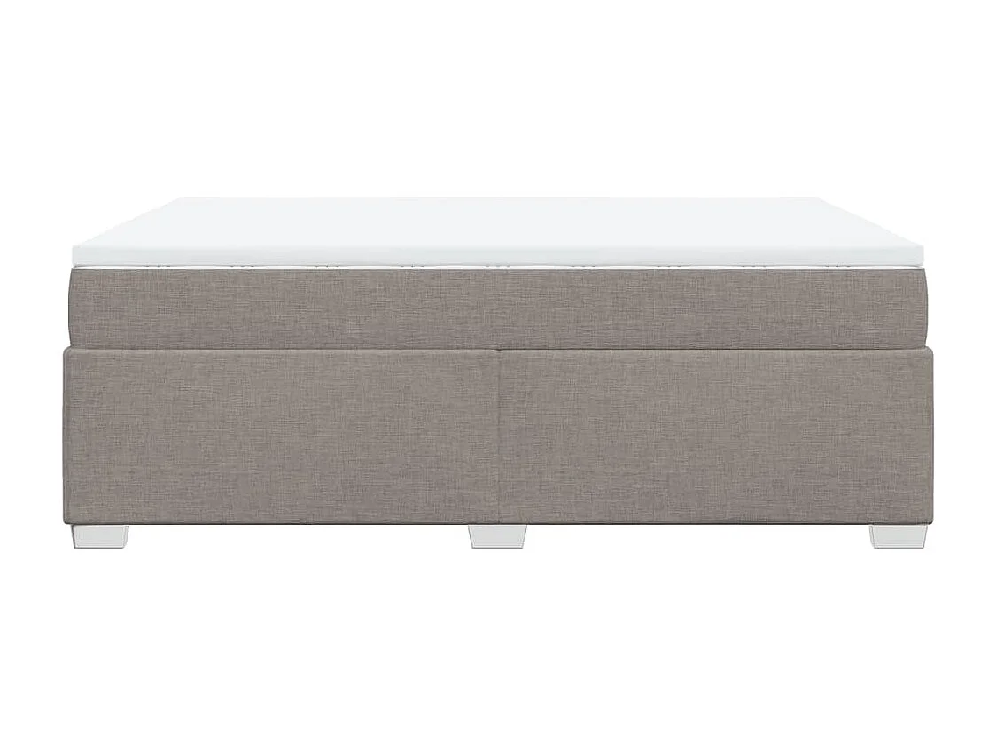 Giroletto a Molle con Materasso Tortora 140x190 cm in Tessuto