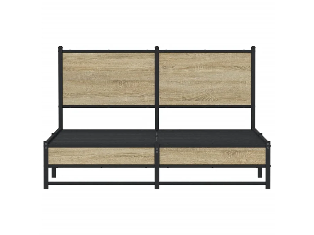 Giroletto senza Materaso in Metallo Rovere Sonoma 140x190 cm