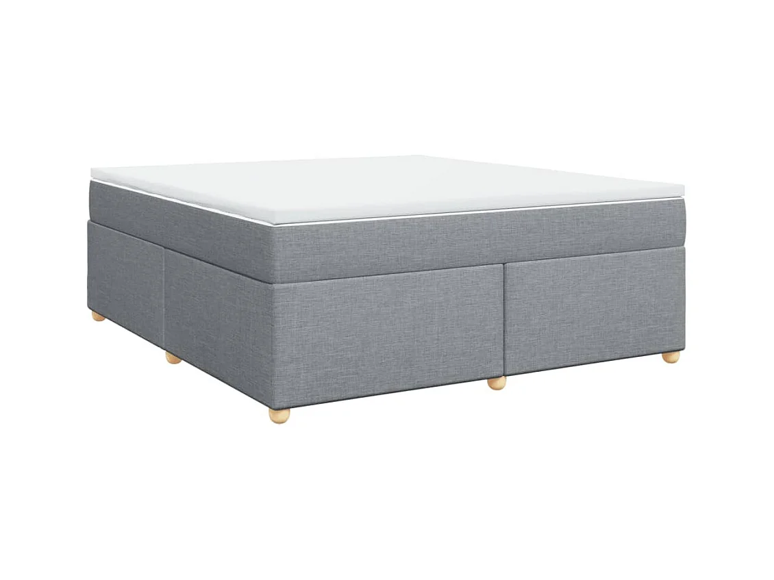 Sommier à lattes de lit avec matelas Gris clair 180x200cm Tissu