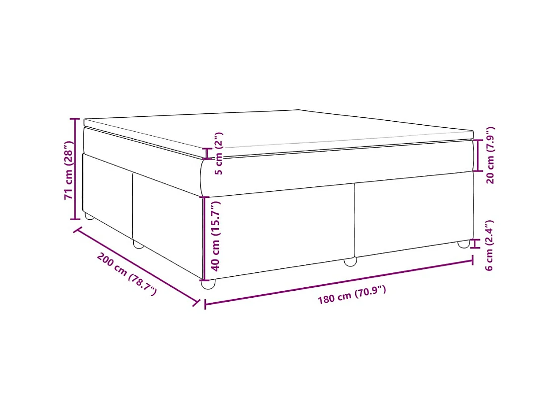 Sommier à lattes de lit avec matelas Gris clair 180x200cm Tissu