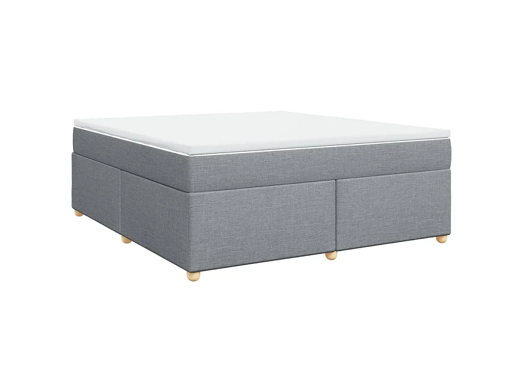 Boxspring met matras stof lichtgrijs 180x200 cm