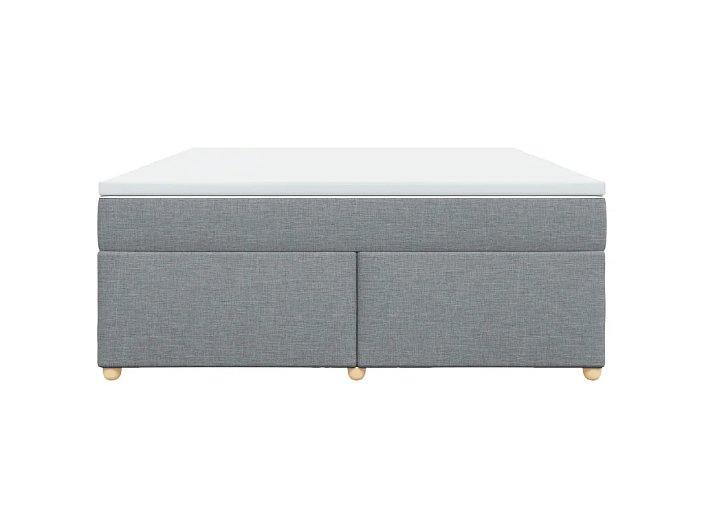 Boxspring met matras stof lichtgrijs 180x200 cm