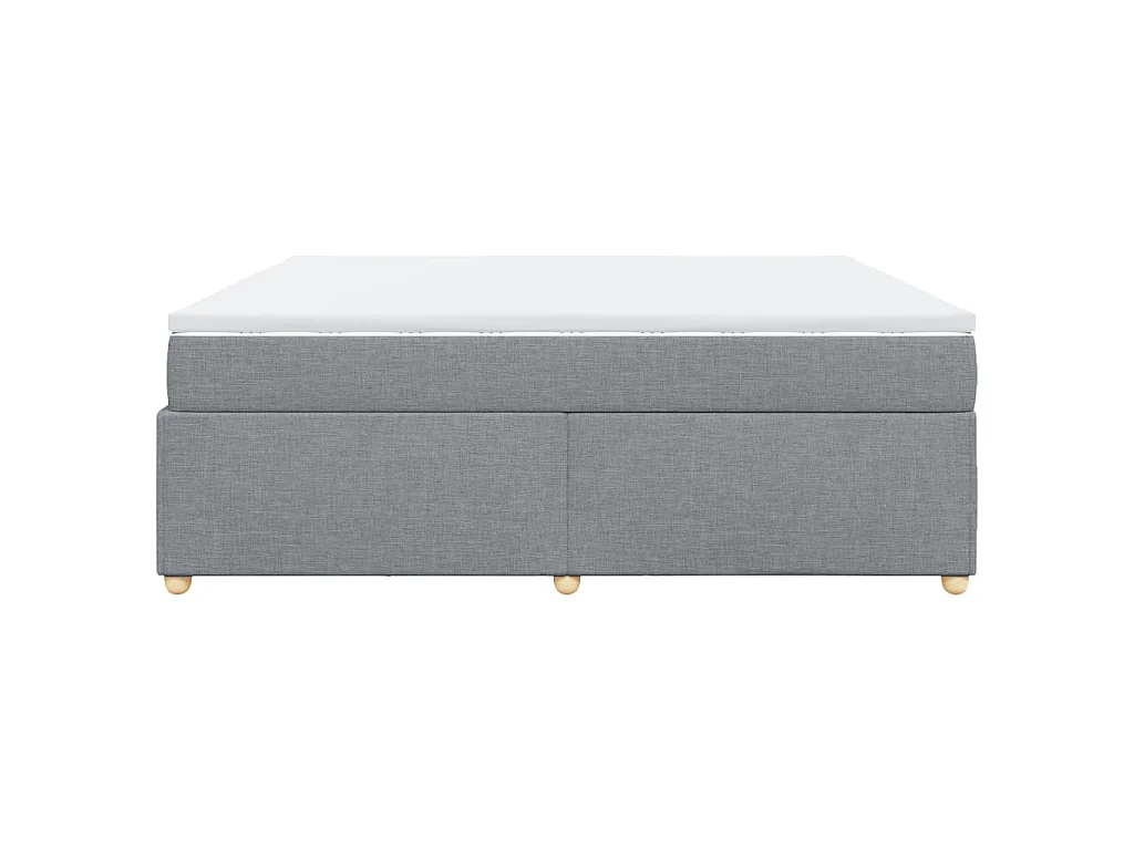Boxspring met matras stof lichtgrijs 180x200 cm