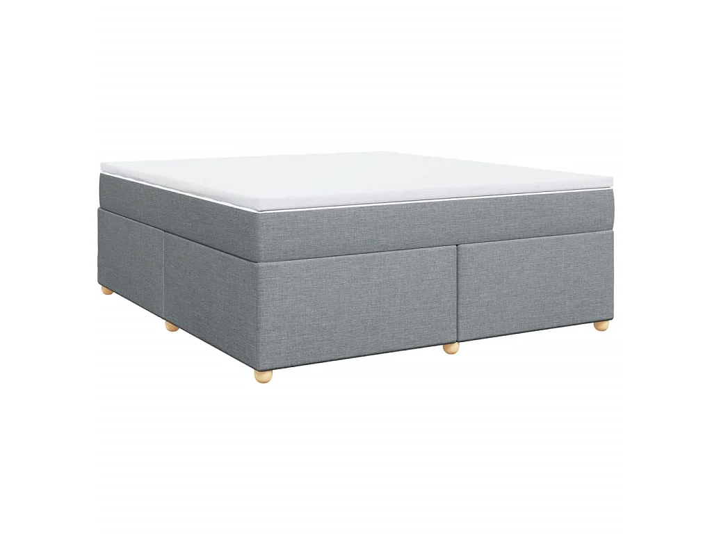 Boxspring met matras stof lichtgrijs 180x200 cm