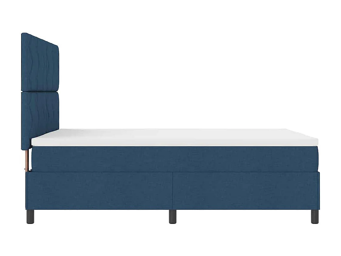 Boxspringbett mit Matratze mit Kopfteil Blau 160 x 200 cm Stoff