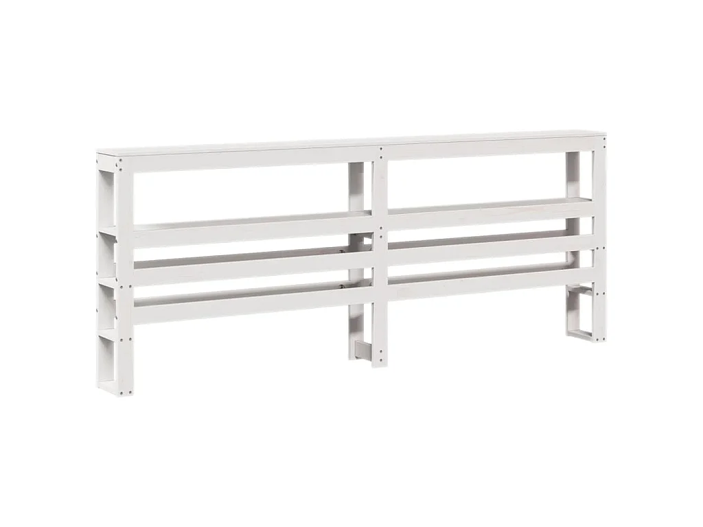 Cadre de lit sans matelas blanc 180x200 cm bois massif de pin