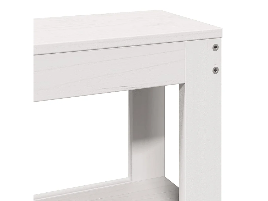 Cadre de lit sans matelas blanc 180x200 cm bois massif de pin