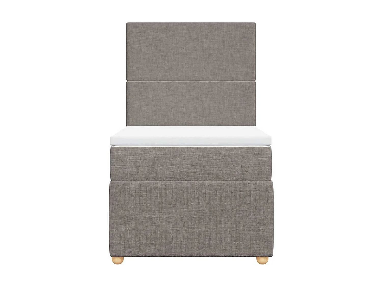 Boxspring met matras stof taupe 90x200 cm