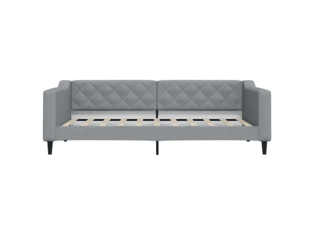 Sofá cama nido tela gris claro 90x190 cm