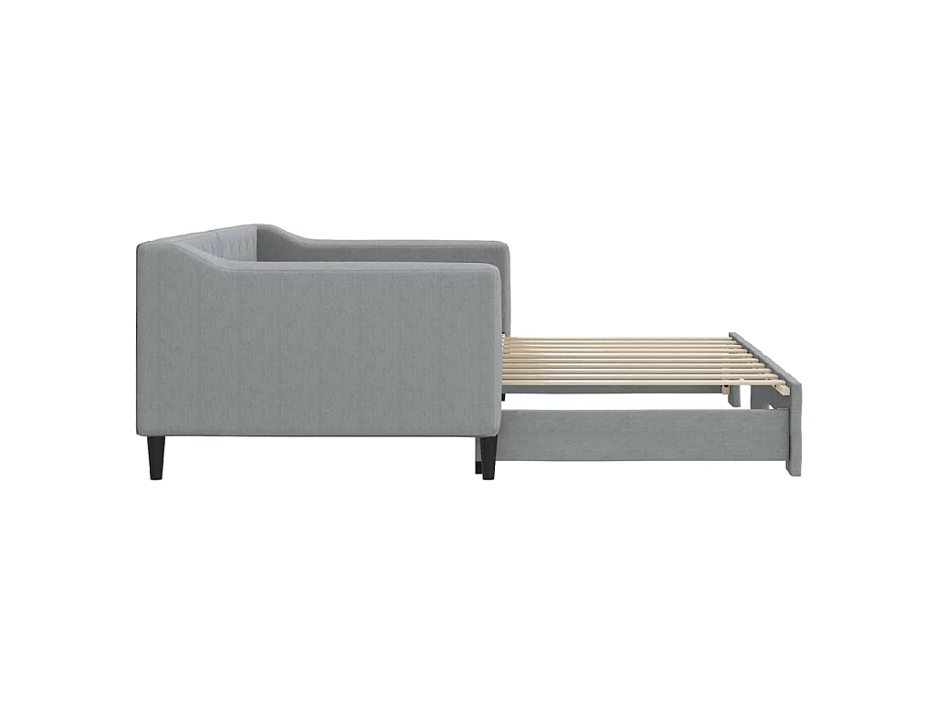 Sofá cama nido tela gris claro 90x190 cm
