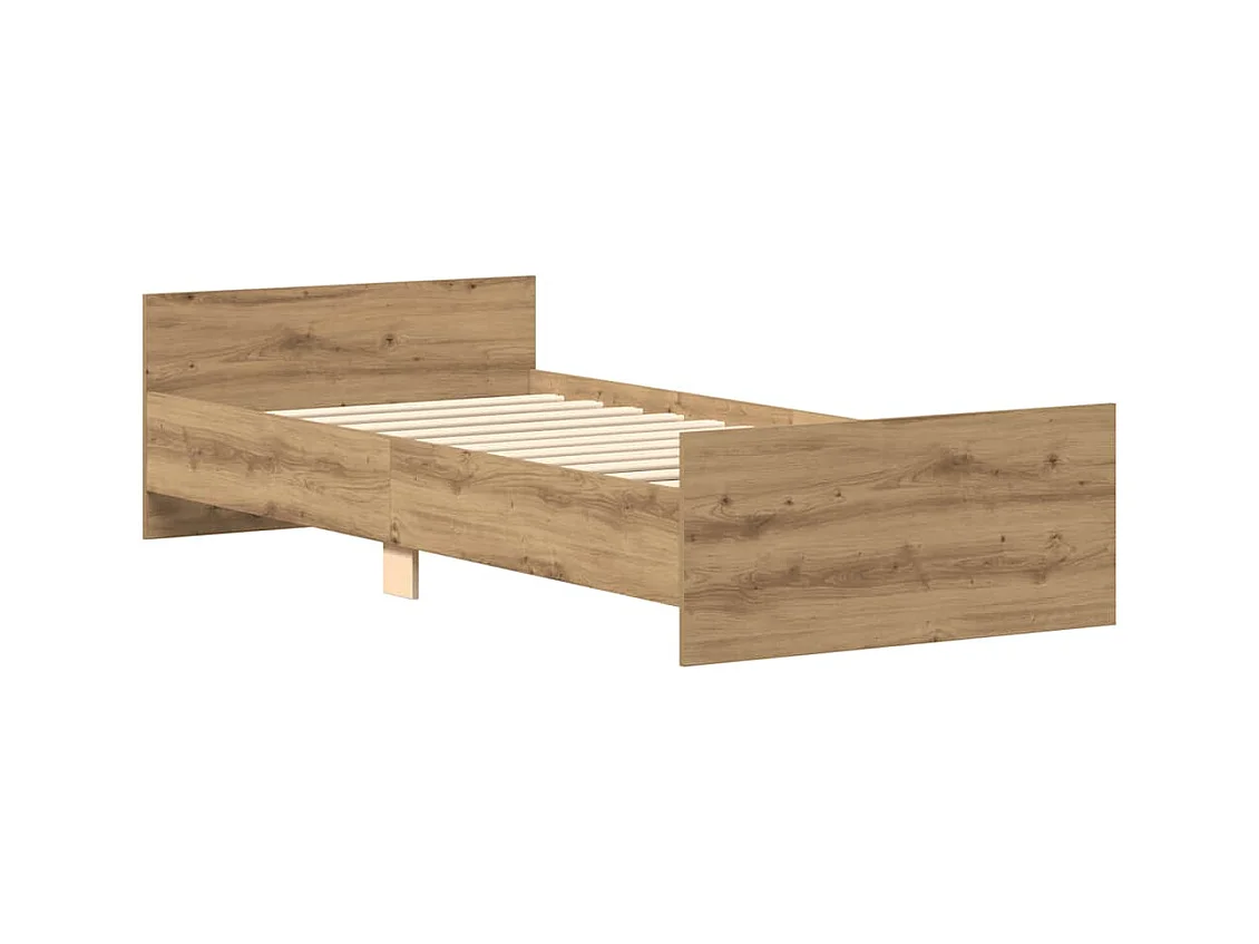 Bettgestell ohne Matratze Artisan-Eiche 90x190cm Holzwerkstoff