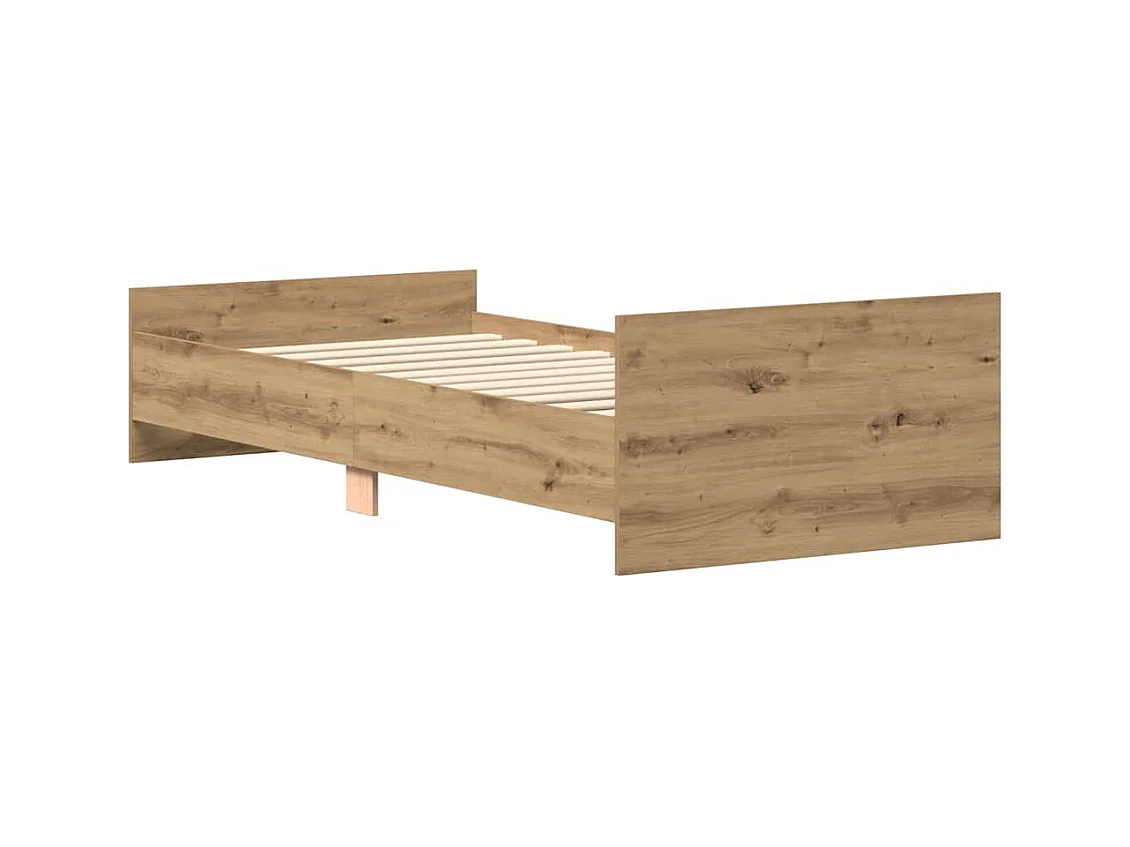 Bettgestell ohne Matratze Artisan-Eiche 90x190cm Holzwerkstoff